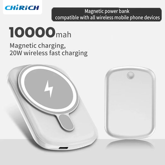 Magnetic Wireless Power Bank 10000mAh Fast Charging For iPhone Samsung Xiaomi External Spare Battery PD20W Ultra-thin Powerbank